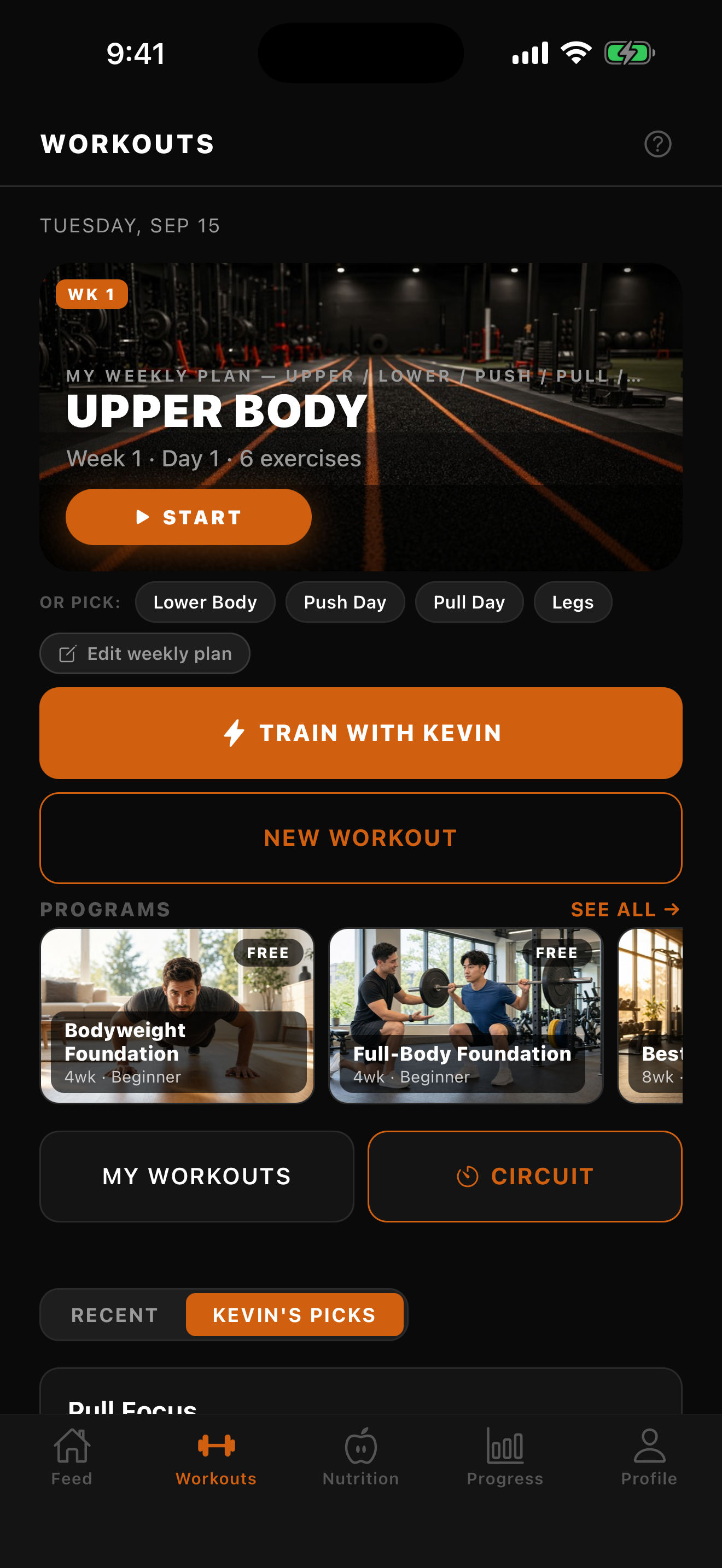 Workouts — Train with Kevin (1.6.2)